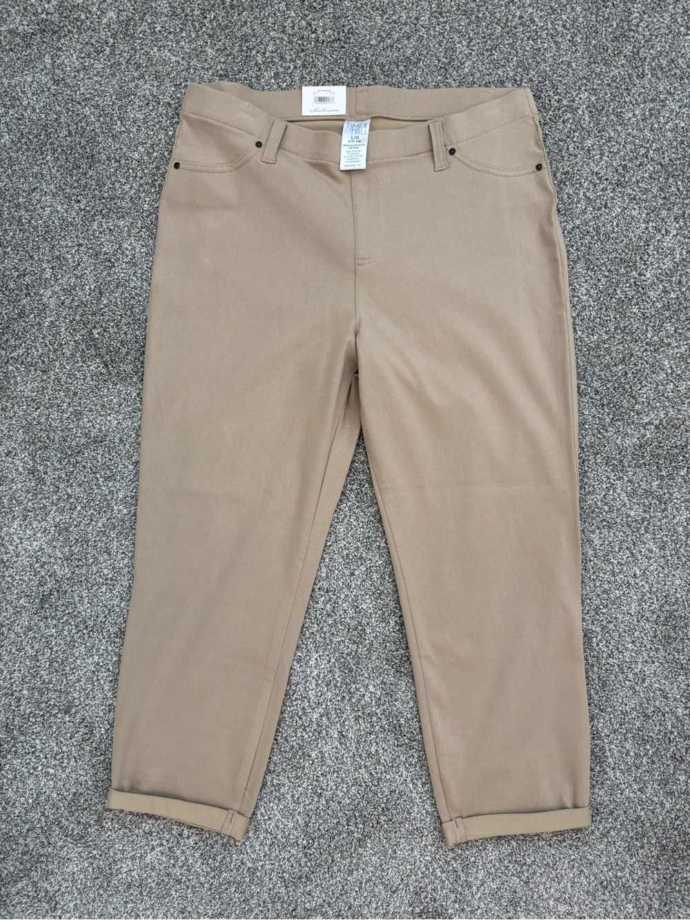 Time and Tru Capri Jeggings Brownstone Size L 12-14 NWT